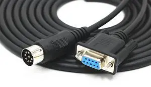 Wood Thrush Compatible with Topcon KR-1/CL-300 Data Cable | DIN8P (RS232C) to DB9 Female Cable for Topcon Medical Devices Autorefractors, Lensmeters, and Diopters,6.56ft2M