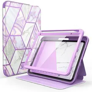 i-Blason for iPad Mini 7 Case (A17 Pro 2024), iPad Mini 6 Case (2021) 8.3 inch, Full-Body Trifold with Built-in Screen Protector Smart Cover with Auto Sleep/Wake & Pencil Holder, Cosmo Series (Ameth)