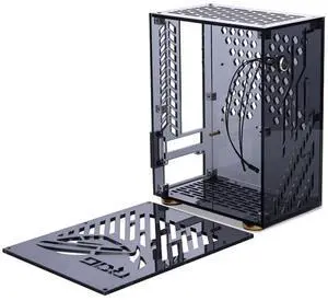 Pc Case, High Compatibility Excellent Heat Dissipation Computer Case Gaming Pc Case with Transparent Acrylic Side Panel for and Scratch (Black)