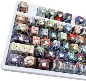 108 Keys Genshin Impact Collection Many Character PBT DYE SUB Keycaps Set for ANSI 61 87 104 108 Keys Mechanical Keyboard OEM Profile Only KeyCaps