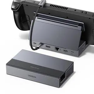 UGREEN Steam Deck Dock 9-in-1 USB C Docking Station with Foldable Stand, 4K@60Hz HDMI, Gigabit Ethernet, PD 100W, 10Gbps USB A&C 3.2, TF/SD Compatible with Steam Deck, Rog Ally, Rog X, Legion Go etc. UGREEN Steam Deck Dock 9-in-1 USB C Docking Station with Foldable Stand, 4K@60Hz HDMI, Gigabit Ethernet, PD 100W, 10Gbps USB A&C 3.2, TF/SD Compatible with Steam Deck, Rog Ally, Rog X, Legion Go etc.