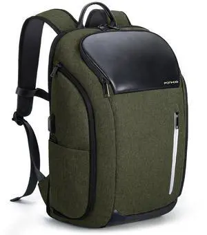 Ponhog 17 Inch Laptop Backpack for Men, Business Travel Anti-Theft Backpack with USB Charging Port, Water Resistant Computer Bag Carry On Flight Approved for Work College Weekender, Dark Green