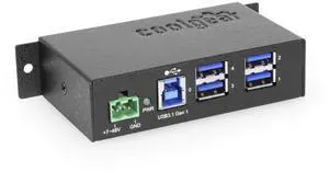 Coolgear 4 Port USB 3.2 Gen 1 Powered Hub w/ESD Surge Protection