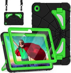 Auizotl Case for Galaxy Tab A9 Plus Samsung Galaxy Tab A9 Plus 11 inch Case 2023 Samsung Tablet with Screen Protector Stand Thickned Cornor Protection Samsung Tab A9+ Cover, Black Green