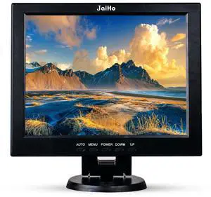 JaiHo 12 Inch LCD Security CCTV Monitor, 800x600 4:3 Resolution Color TFT LCD Display Screen with VGA/HDMI/AV/BNC/MIC USB Ports for Surveillance Camera, STB and Other Video Equipment