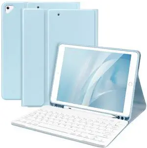 TaIYanG Keyboard Case for iPad 9th 8th 7th Generation,Smart Detachable Bluetooth Keyboard for iPad Air 3rd Gen/iPad Pro 10.5"/iPad 10.2 Case with Pencil Holder, Auto Wake/Sleep Function, Blue