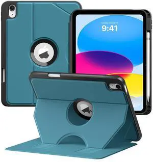 TiMOVO Case for iPad (A16) 11th Generation 11 Inch 2025, iPad 10th Generation Case 10.9 Inch 2022, Adjustable Multiple Viewing Angles Protective Cover with Pencil Holder, Auto Wake/Sleep, Dusty Blue