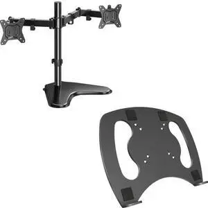 HUANUO Dual Monitor Stand&Laptop Tray