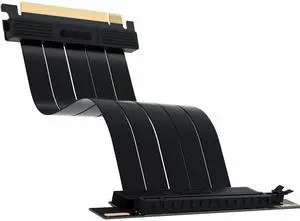 AsiaHorse PCIE 4.0 Extension Cable, Black 16x Shielded High Speed GPU Riser Cable with PCI Express Port for GPU Extension Card, Length 25cm