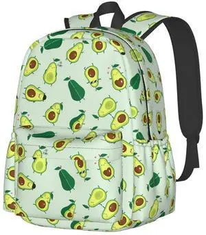 KiuLoam 17 inch Backpack Different Cute Avocados Laptop Backpack Shoulder Bag School Bookbag Casual Daypack