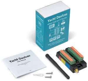 Yacht Devices Boat NMEA 0183 Wi-Fi Router (YDWR-02) for Yacht and Boat Network - 4 x NMEA0183, 1 x SeaTalk, WiFi