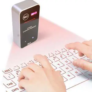 Projection Keyboard and Mouse, Bluetooth Virtual Keyboard, Portable 3.0 Full Size Keyboard with Touchpad, for Tablet, Laptop, Phone