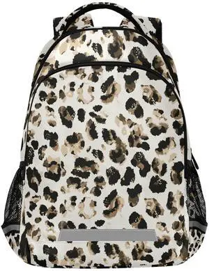 Glaphy Leopard Print Backpacks Laptop School Book Bag Lightweight Animal Daypack for Men Women Teens Kids