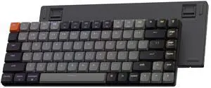 Keychron K3 Version 3 QMK Low Profile Mechanical Keyboard Wireless, 84 Keys Programmable Bluetooth 5.2/Wired Connection, Shine-Through Keycaps RGB Backlit Compatible with Mac Windows Linux