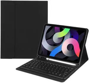 HENGHUI Keyboard Case for Galaxy Tab A9+ / A9 Plus 11 inch 2023 - Cute Round Key Color Wireless Detachable BT Keyboard Cover with Pen Holder, Black
