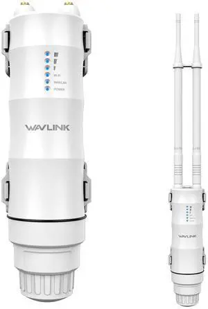 WAVLINK AC1200 Outdoor Long Range Wi-Fi Extender,Dual Band Outdoor Access Point with Active/Passive PoE,WAN/LAN Port,IP67 Waterproof,Supports AP/Router/Repeater Mode,2x7dBi High-Gain Antennas