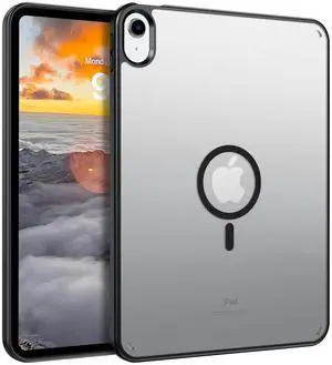 YINLAI Case for iPad (A16) 11th Generation 11 Inch (2025), iPad 10th Generation 10.9 Inch (2022) Magnetic [Compatible with Magsafe] Slim Translucent Matte Men Shockproof Protective Back Cover, Black