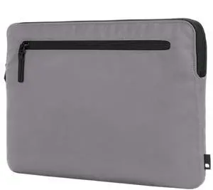Incase Compact Laptop Sleeve with Flight Nylon - 14-inch MacBook/Laptop & iPad/Tablet Sleeve - Faux Fur Lining, Lightweight, Durable, Weather Resistant, Slip Pocket for Accessories - Conte Grey