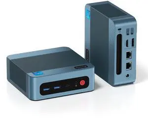 BOSGAME P2 Neo Mini PC, Intel Core i5 12450H Mini Computers 16GB DDR4 512GB SSD, Dual LAN, Triple Display Office Desktops PC, USB-C/HDMI/DP, Wi-Fi 6, BT 5.2