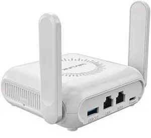 WAVLINK AX3000 Travel Router Portable WiFi 6 Router with Gigabit Ethernet, WireGuard/OpenVPN, Pocket-Sized for Business Travel, Secure Hotspot for Hotel/Cruise Ship/RV/Airplane