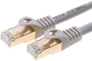 Cables Direct Online 100FT S/FTP Cat7 Copper Network Ethernet Patch Cable, Internet Wire, Compatible with PC, Laptop, Modem, Router, TVs, Printer Cord, Consoles for Home and Office (100ft, Gray)