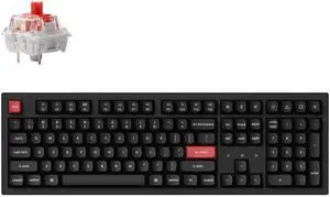 Keychron K10 Pro QMK/VIA Custom Wireless Mechanical Keyboard, 100% Full Size 108 Keys Programmable White Backlight Red Switch, Bluetooth/USB-C Wired Gaming Keyboard for Mac Windows Linux