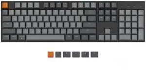 Keychron K10 Wireless Mechanical Gaming Keyboard, 104 Keys Full Size Gateron G Pro Brown Switch, White LED Backlight Rechargeable USB-C Wired Bluetooth Professional Office Keyboard for Mac/Windows