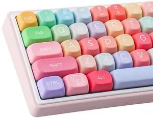 Tsungup PBT Rainbow Candy Keycaps,126 Keys MOA Cute Gummy Bear Custom Keycaps 100 Percent Keyboard,Dye Sublimation Key Caps Keyboard Keycap Set for MX Switches Mechanical