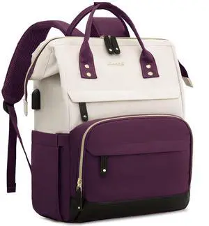 LOVEVOOK Laptop Backpack for Women, 15.6 Inch Work Business Backpacks Purse With Large Capacity, Waterproof Nurse Bag College Bookbag for School, Waterproof Casual Daypack for Travel