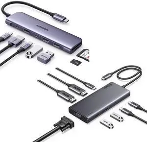 UGREEN Revodok 1071 USB C Hub Bundle with UGREEN Revodok 8 in 1 USB C Hub Triple Display Docking Station