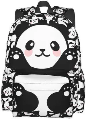 famliihw Panda Backpack Bookbag Laptop Backpacks Multipurpose Daypack for Boys Girls School Men Women Travel Hiking