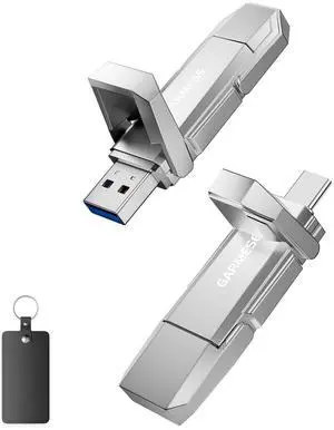 GARMESE 128GB USB C Flash Drive Up to 450MB/s USB 3.2 Solid State Thumb Drive 2-in-1 Dual Flash Drive Data Storage Memory Stick Compatible with Smartphone Tablet Computer Game Console