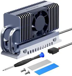 ACIDALIE M.2 Heatsink,SSD Cooler for Pcie NVMe or SATA M2 2280 SSD Cooling with Fan
