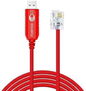 Feanteek USB to RJ11 Cable for Skywatcher SynScan Computerized GOTO Hand Controller PC to Connect(1.8M)