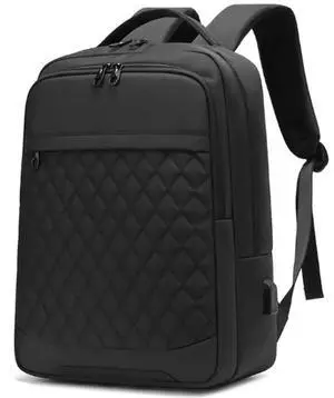 Travel Laptop Backpack, Anti-Theft, USB Charging, Water-Resistant, for Business/College/Work, Gift for Men (Black)
