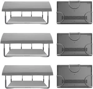 TidyFriend Rubberized Under Desk Laptop Mount - 9 Racks in 3 Sets, Laptop Under Desk Mount, Organizer Rack with Screws