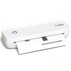 Cooljun Portable Thermal Printer, Supports A4 Paper & 8.5'' x 11'' US Letter Wireless Inkless Bluetooth Printer for Travel, Home, Office - Compatible with iOS, Android, Laptop(White)