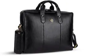 HAMMONDS FLYCATCHER Genuine Leather Office Bag for Men - Laptop Bag for Men - Padded Laptop Compartment, Fits 14 Inch Laptop - Adjustable Strap, 1 Year Warranty - Office, Travel, Daily Use, Super
