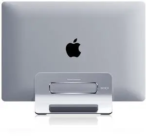 SODI Vertical Laptop Stand for Desk, Gravity Auto Lock Vertical MacBook Stand, Aluminum Laptop Vertical Dock Stand Holder Compatible with MacBook Pro, MacBook Air, Silver