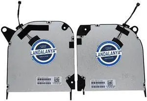 LANDALANYA Replacement New CPU and GPU Cooling Fan for HP OMEN 9 Slim 16-U 16-WF 16-WD 16-XF TPN-C167 TPN-C170 (80W Model) Series N43727-001 MG75091V1-C200-S9A MG75091V1-C210-S9A DC2800148S0 12V Fan