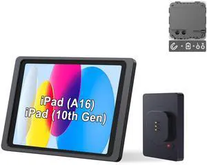 EMONITA Magnetic Wall Mount with Charging Case A8 for iPad (10th Generation) 10.9-Inch. 100-250V AC 18W Quick Charge, Strong Magnets, 360 Rotation