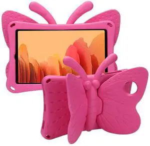 JGY Fire HD 10 Kids Tablet 10.1 2021 Case for Kids Pretty Butterfly Case for Girl EVA Foam Full Cover Sturdy Fire HD 10 10.1" Tablet Kids case with Stand Pencil Holder Shockproof Kids case (Rose)