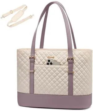 LOVEVOOK Laptop Bag for Women, 15.6 Inch Work Tote Computer Bag With Large Cup Holder, Lightweight Large Laptop Briefcase for Travel, Bussiness, Teacher