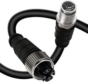 GEOAOBLE 9.9Ft M12 8 Pin X Code Male to 8 Pin X Code Female Industrial Ethernet Cable High Flexible Shielded CAT6A Ethernet Cable for Industrial Camera Automation Application 3M