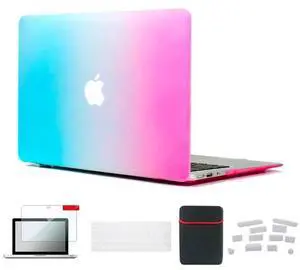 Se7enline Compatible with MacBook Air 11 inch Case A1465/A1370 2010/2011/2012/2013/2014/2015/2016 Laptop Hard Shell Case&Sleeve Bag&Keyboard Cover Skin&Screen Protector&Dust Plug,Rainbow