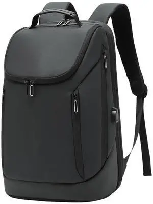 Biaqud Business Backpack for Commuter: Work Backpack with 15.6 Inch Laptop Compartment, Carry-on Backpack with Charging Port for Men and Women, Black