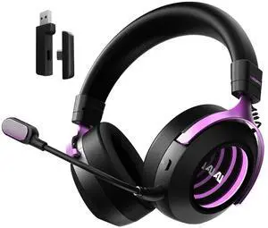 ausounds 2.4G Wireless Dongle Gaming Headset,Planar Magnetic Drivers,Surrounding Spatial Audio,Memory Foam,Abyss Lighting Effects,Lightweight Headphones Works on PC,PS5,Xbox Series X|S