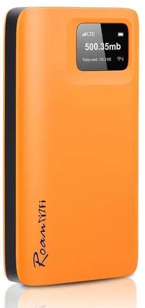 RoamWiFi 4G LTE WiFi Mobile Hotspot, Local & International Coverage Travel Router in 170+ Countries,No Contract or SIM Card Required,10 Connected Devices, US 50GB & Global 1GB Data 60Day