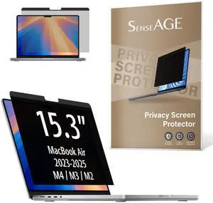 SenseAGE Magnetic Privacy Screen Filter for MacBook Air 15 inch (2023-2025, M2, M3, M4), Easy On/Off Anti-Blue Light Privacy Screen Protector, Compatible with MacBook Air 15.3 inch