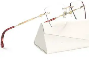 ANYLUV Rimless Blue Light Glasses Men Women, Fashion Oversized Lens Blue Light Blocking Glasses with Lightweight Metal Temple